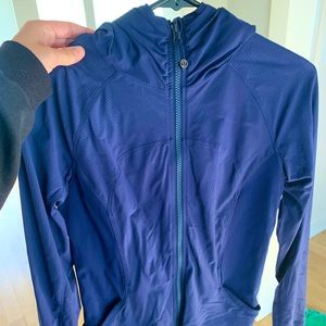 Lululemon Navy Hooded Zip Up Jacket